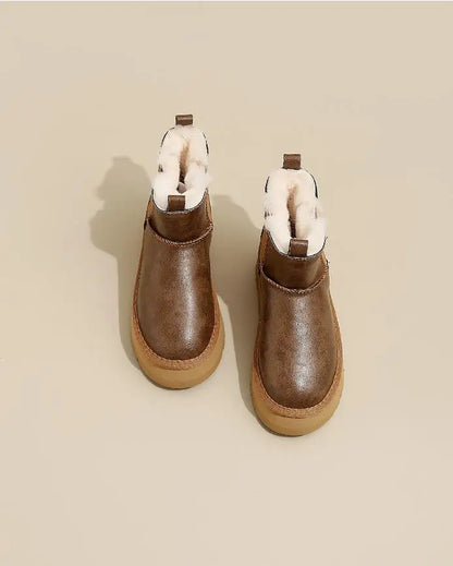 | Leather Fur Boots