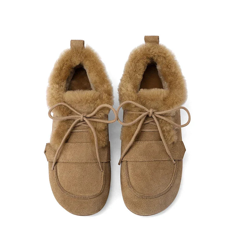 | Suede Wool Moc Boots
