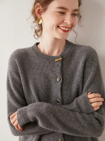 | Cashmere Button Cardigan