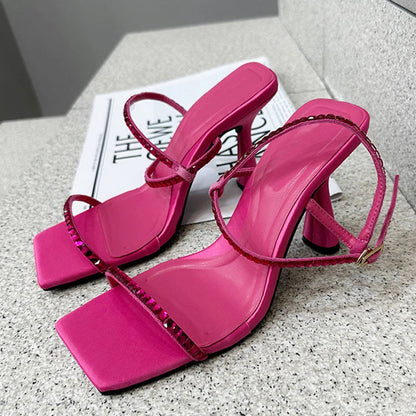Rhinestone Gladiator Sandals for Women - Summer Fashion
