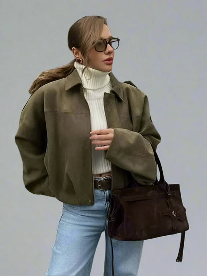 | Women's Suede Bomber