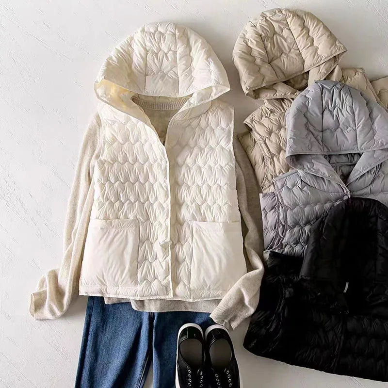 | Puffer Vest in Gold