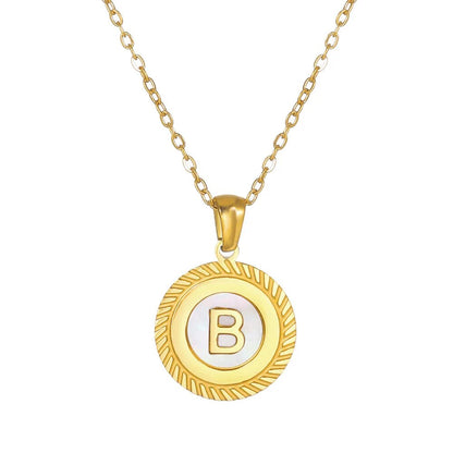 Round Mini Initial Necklace
