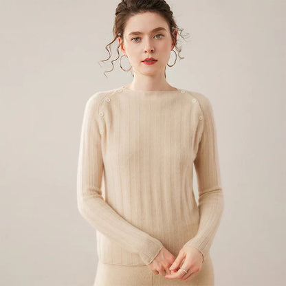 | Buttoned Cashmere Sweater