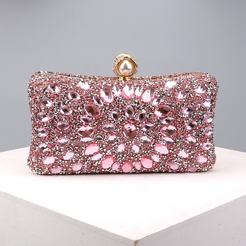 Diamond Encrusted Clutch Bag by Talia