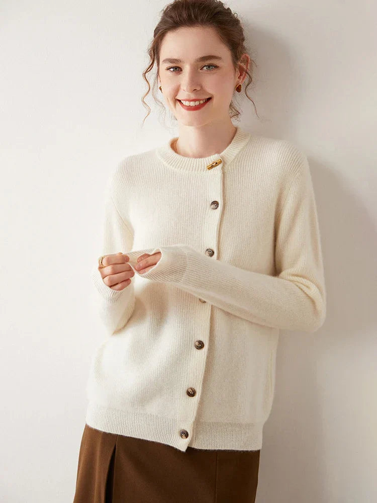 | Cashmere Button Cardigan