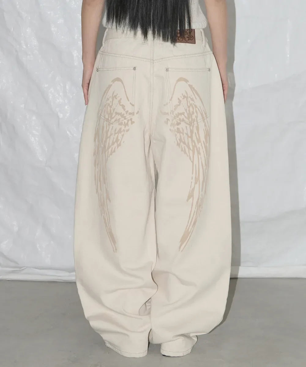 Washed Wings Baggy Denim Pant