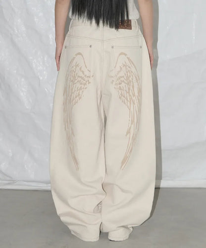 Washed Wings Baggy Denim Pant