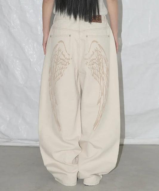 Washed Wings Baggy Denim Pant