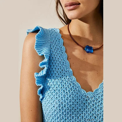 | Crochet Beach Mini Dress