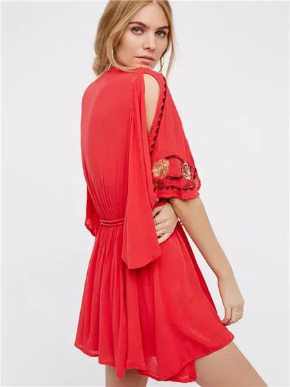 | Mini Dress in Flame Color