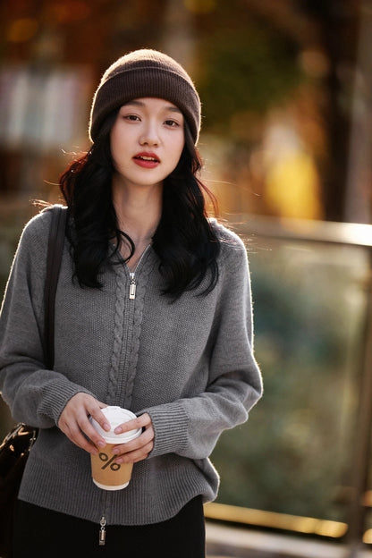 | Cashmere Hooded Cardigan