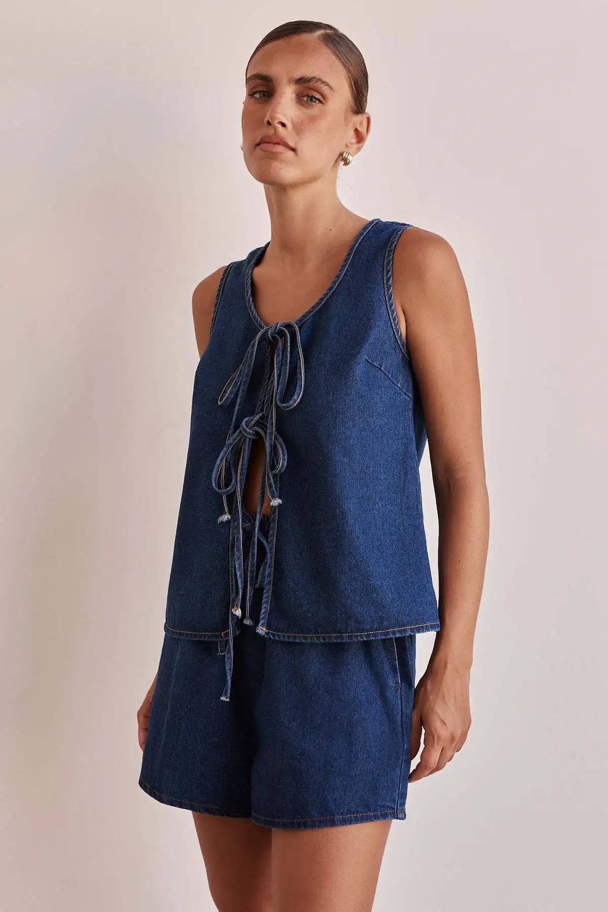 | Denim Tie Set