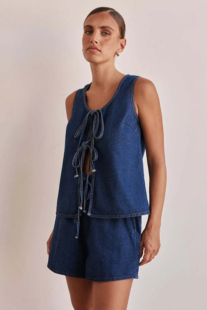 | Denim Tie Set
