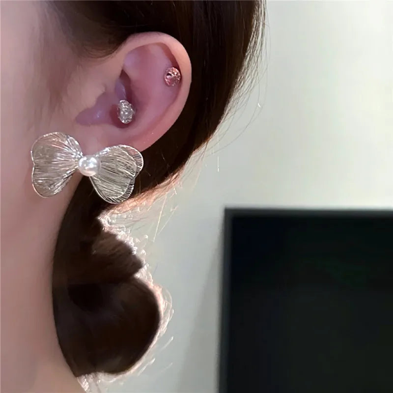 Lizakosht Luxury Bow Earrings for Women New Designer Jewelry Wholesale