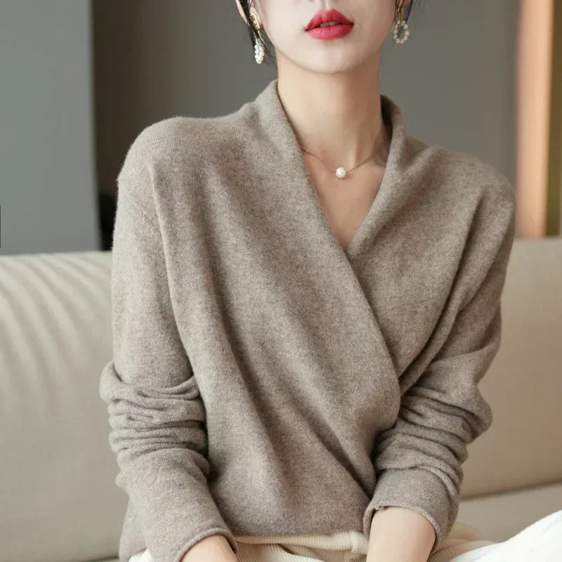 | V-Neck Knit Sweater