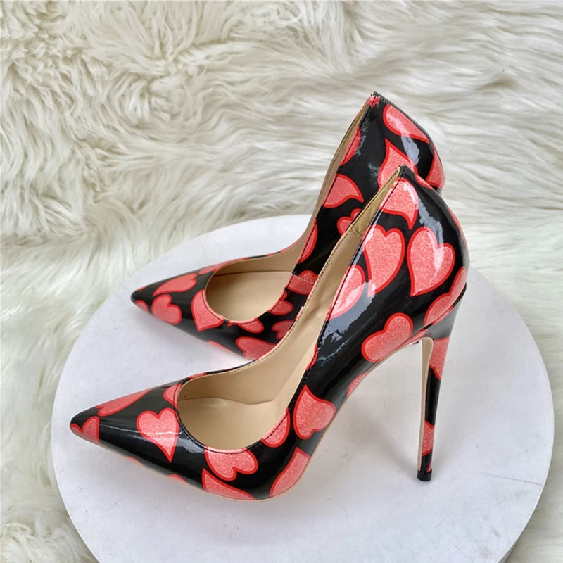 Black Patent Pointy Toe High Heel Shoes for Women
