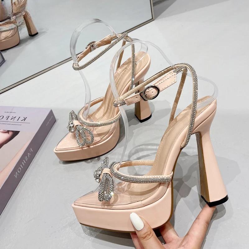 Clear PVC High Heels Women Pumps
