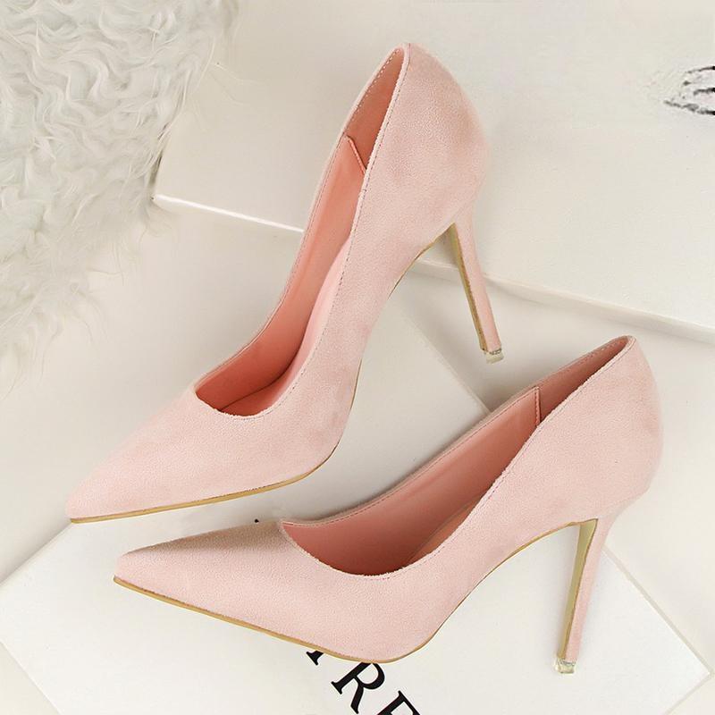 Suede Stiletto High Heel Pumps for Women