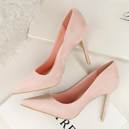 Suede Stiletto High Heel Pumps for Women