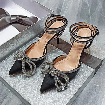 Summer Style PVC Transparent Pumps with String Beadbowknot for Women High Heels