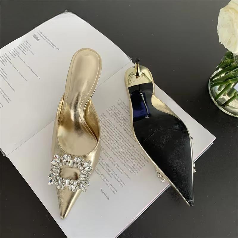 Spring Gold Silver Fashion Women Slipper