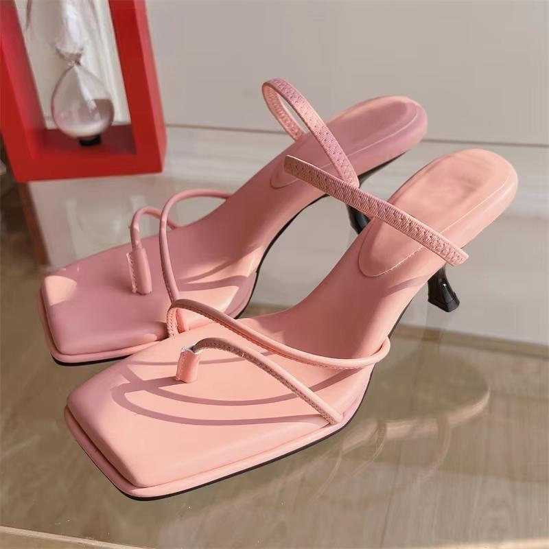 Summer Slipper Low Thin Heel Peep Toe Sandal for Women
