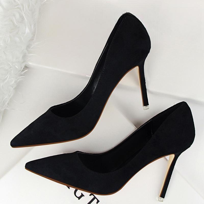 Suede Stiletto High Heel Pumps for Women