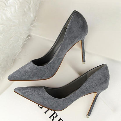 Suede Stiletto High Heel Pumps for Women