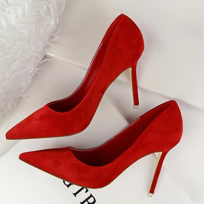 Suede Stiletto High Heel Pumps for Women