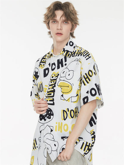 Bubble Texture Loose Collar Sun Protection Shirt