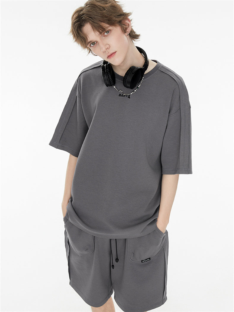 Solid Color, Relaxed Style, Two-piece Set For Home And Outings
