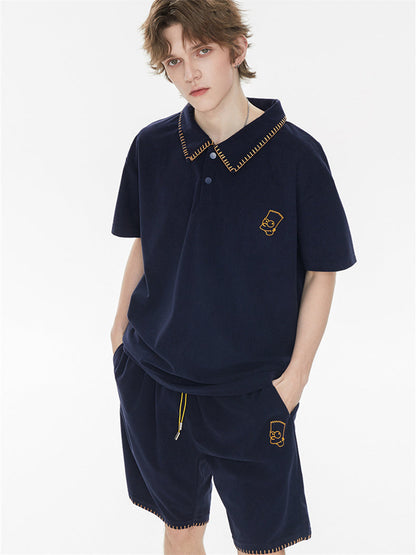 Raglan Sleeve Wide-leg Pants Lazy Style Set