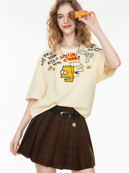 American Retro Relaxed Oversized Top With Dropped Shoulders
