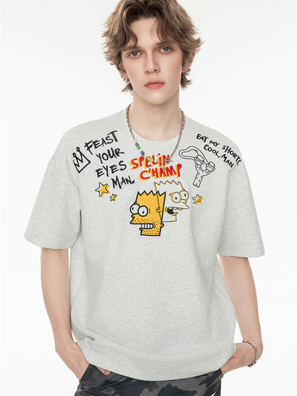 American Retro Relaxed Oversized Top With Dropped Shoulders