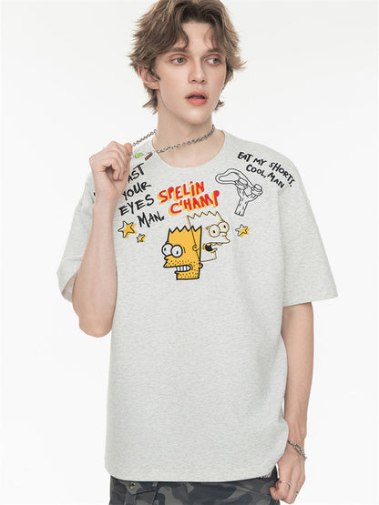American Retro Relaxed Oversized Top With Dropped Shoulders