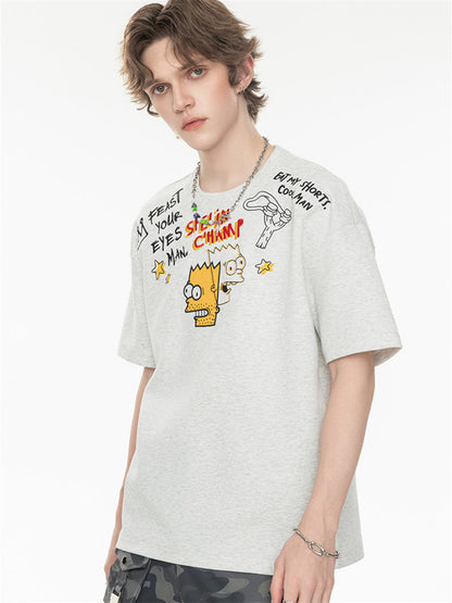 American Retro Relaxed Oversized Top With Dropped Shoulders