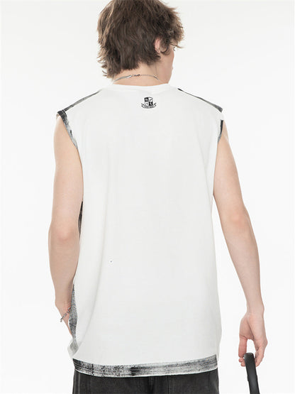 Street Graffiti Loose-fitting Sleeveless Sports Top