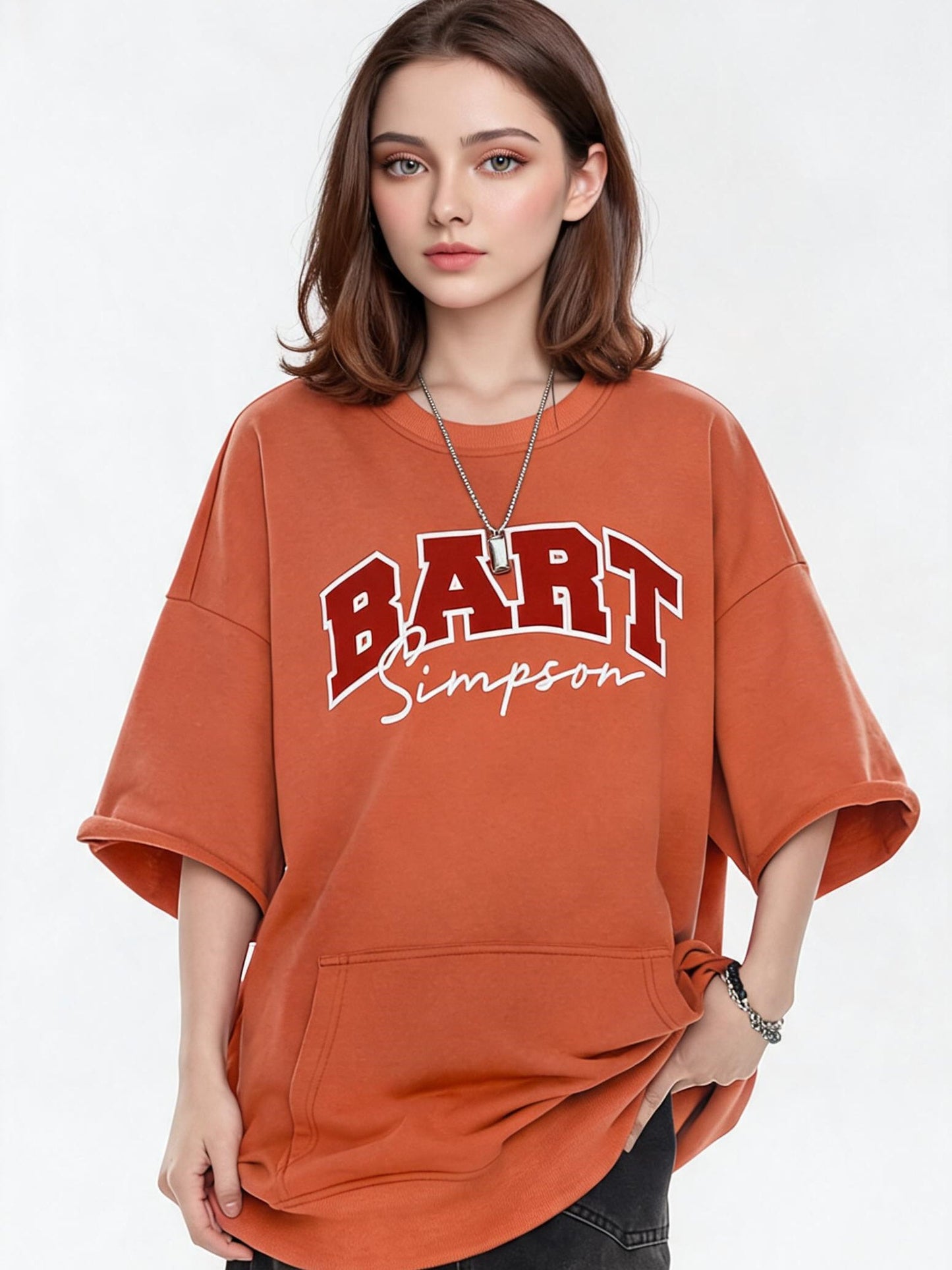 Simpson American Preppy Style Oversized T-shirt