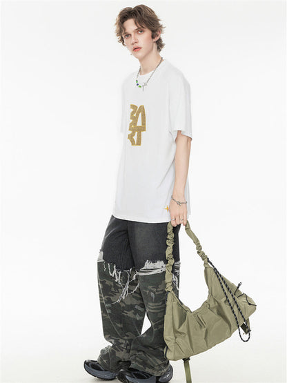 High Street Loose-fitting T-shirt With Large Symbol Print