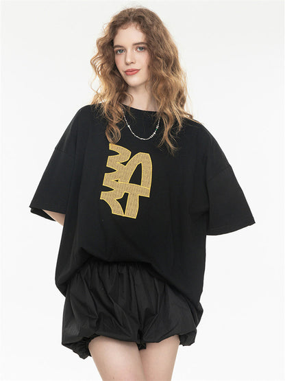 High Street Loose-fitting T-shirt With Large Symbol Print