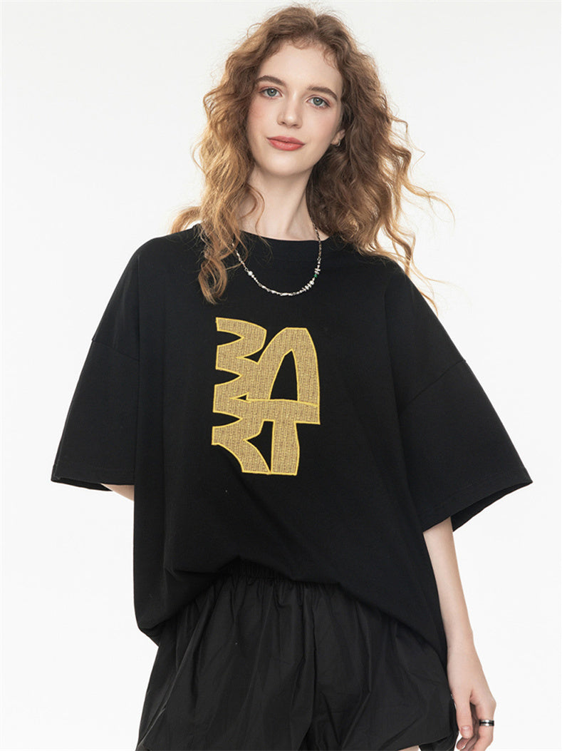 High Street Loose-fitting T-shirt With Large Symbol Print