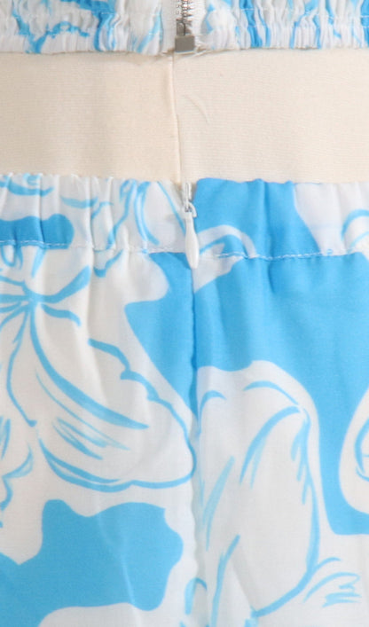 Strappy Floral FLowy Sundress in Blue
