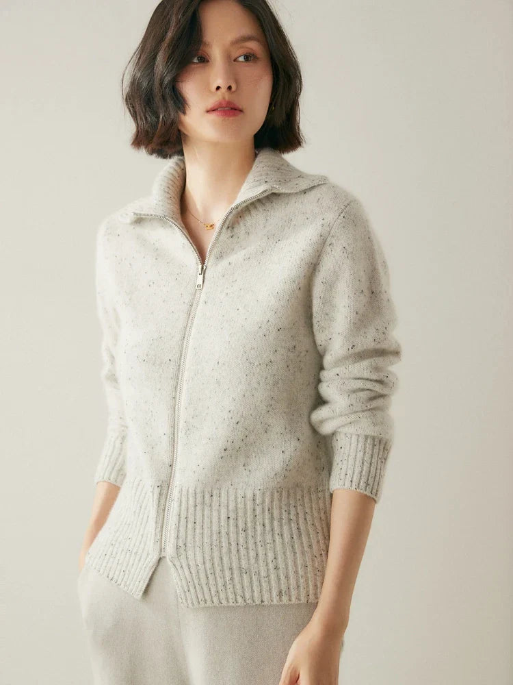 | Cashmere Zip Cardigan