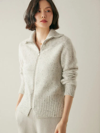| Cashmere Zip Cardigan