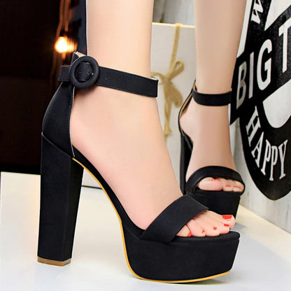 Elegant Sandals Women High Heels Pumps Super High Heel 13.5 Cm Sexy Banquet Shoes