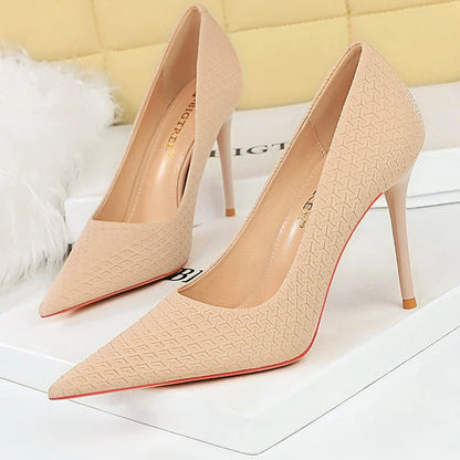 Embossed Pattern High Heel Pumps for Women - Fashionable Party Shoes