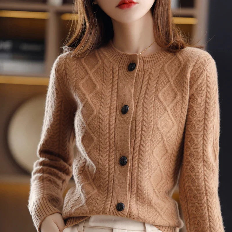 | Cable Cashmere Cardigan