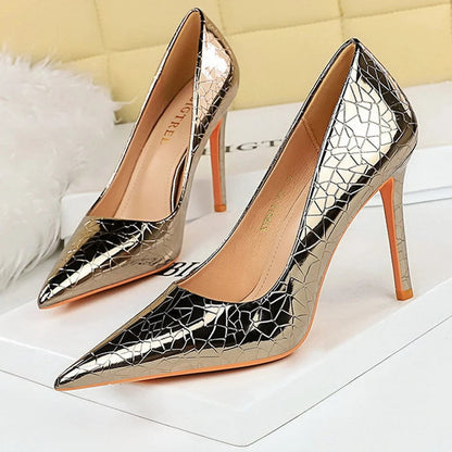 Champagne Woman Pumps High Heels Luxury Banquet Shoes