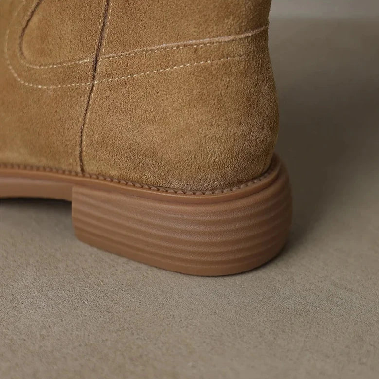 | Leather Zipper Boots